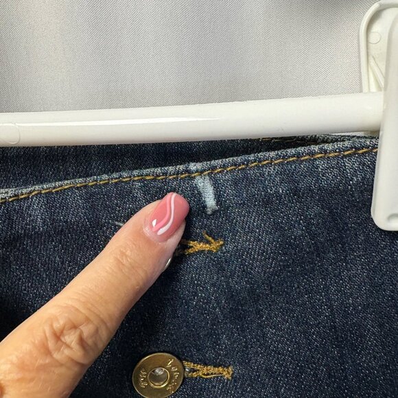 Touch Me High-Waisted Jeans Womens Size 18 Mega Wear Blue Dark Wash Denim - Picture 6 of 9